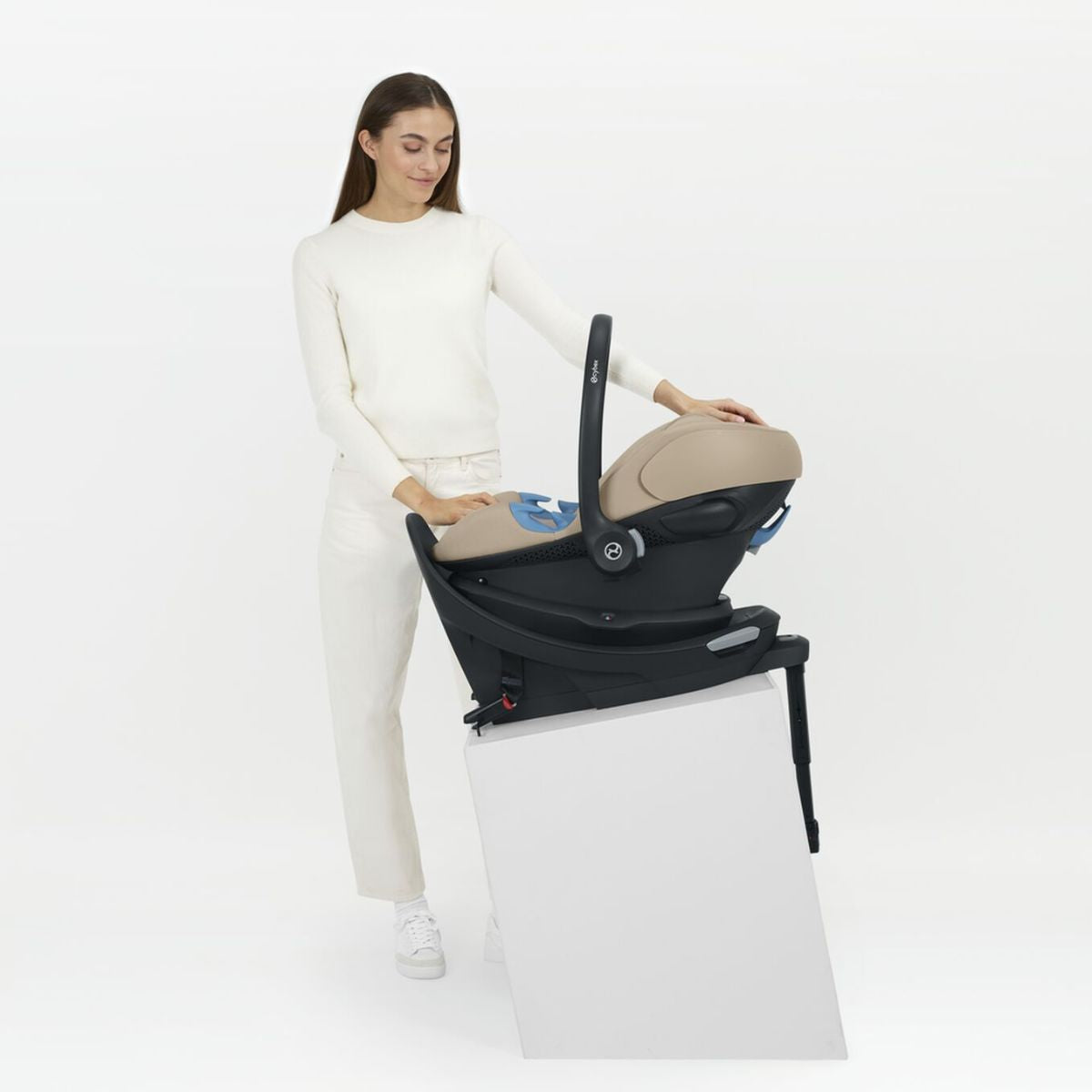 Cybex Aton G2 Swivel with Load Leg Base - Almond Beige