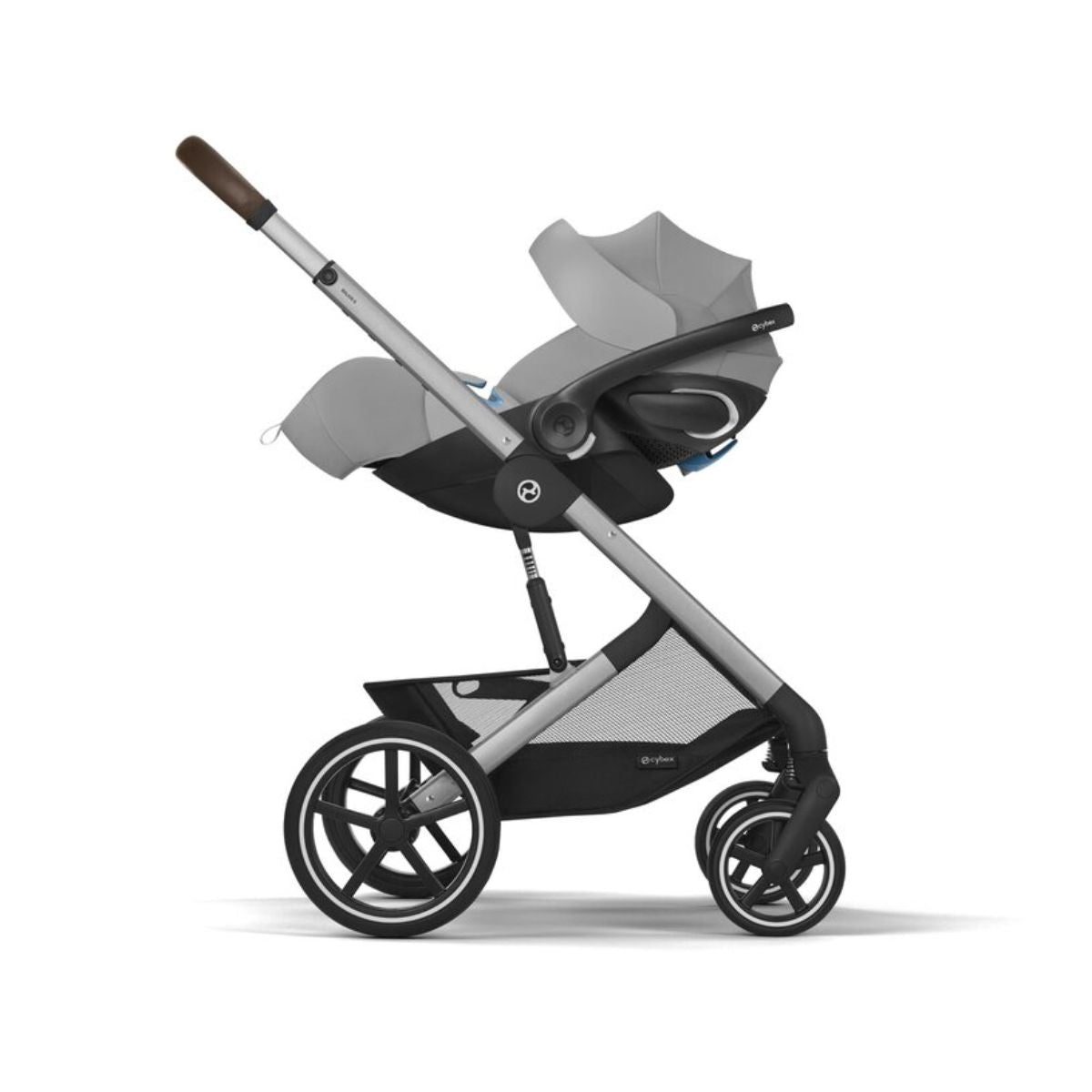 Cybex Balios S Lux Stroller - Silver Frame / Stone Grey on Luna Baby Store Miami