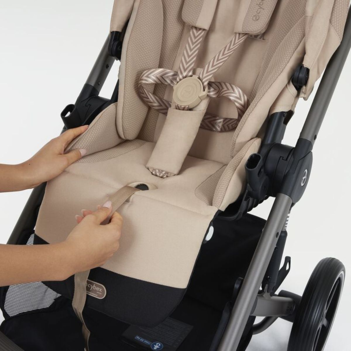 Cybex Balios S Lux Stroller - Taupe Frame / Almond Beige on Luna Baby Store Miami