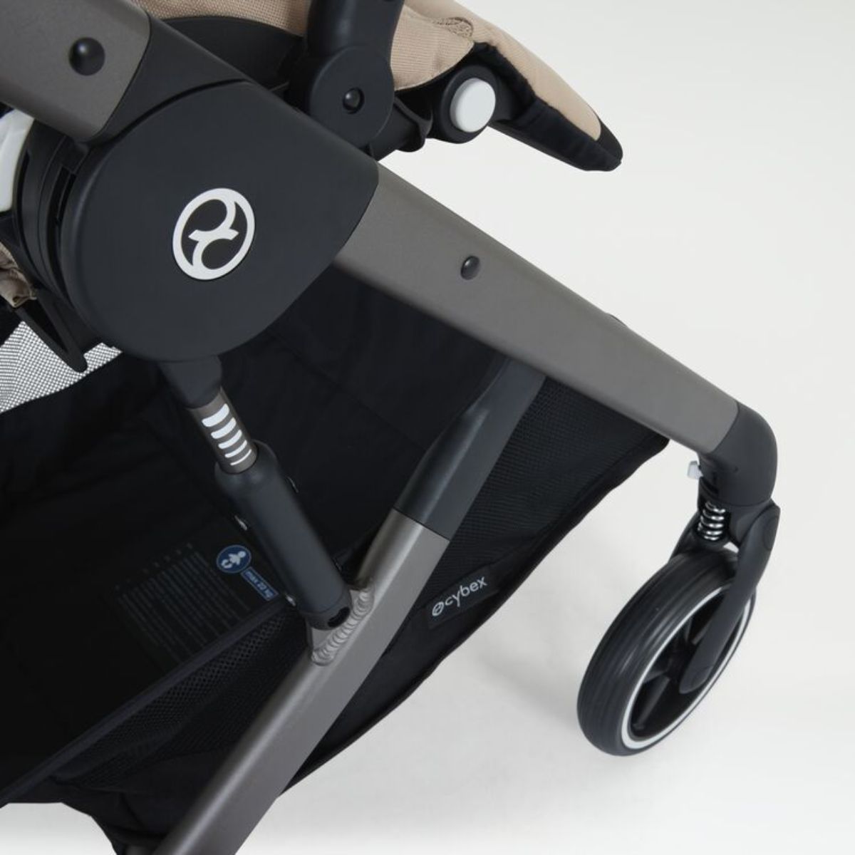 Cybex Balios S Lux Stroller - Taupe Frame / Stormy Blue on Luna Baby Store Miami