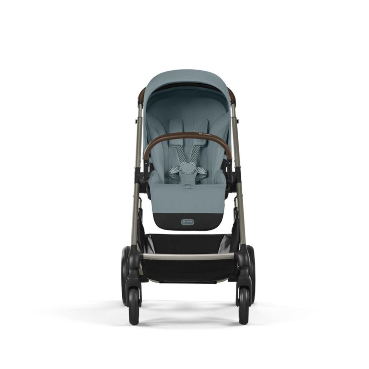 Cybex Balios S Lux Stroller - Taupe Frame / Stormy Blue on Luna Baby Store Miami