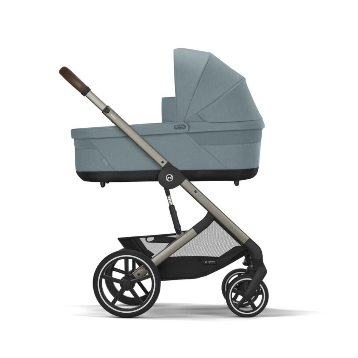 Cybex Balios S Lux Stroller - Taupe Frame / Stormy Blue on Luna Baby Store Miami
