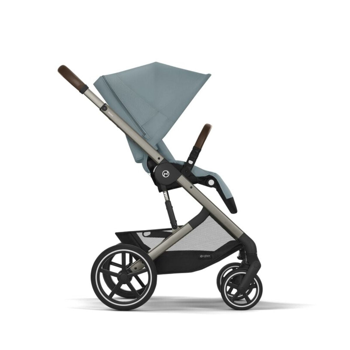 Cybex Balios S Lux Stroller - Taupe Frame / Stormy Blue on Luna Baby Store Miami