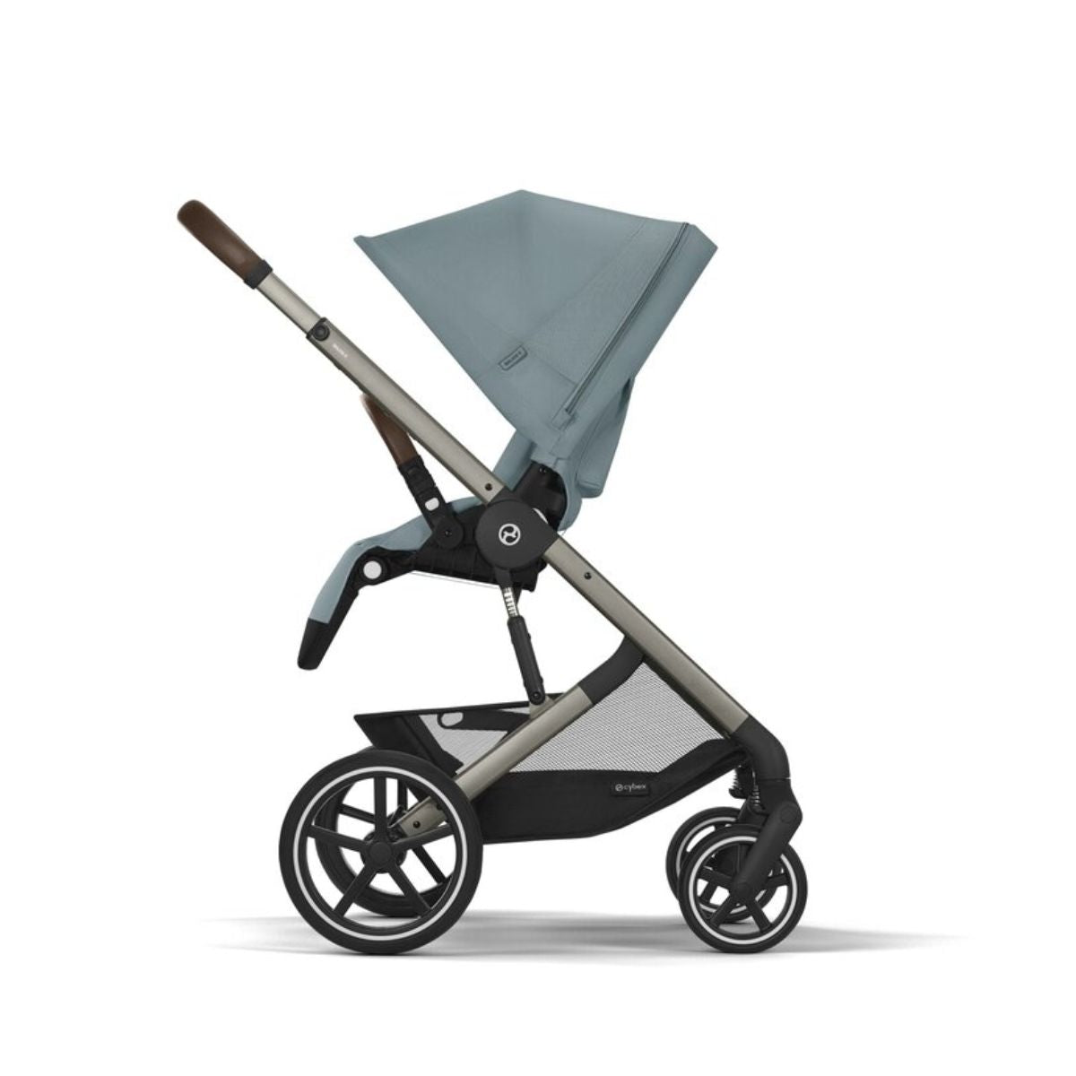 Cybex Balios S Lux Stroller - Taupe Frame / Stormy Blue on Luna Baby Store Miami