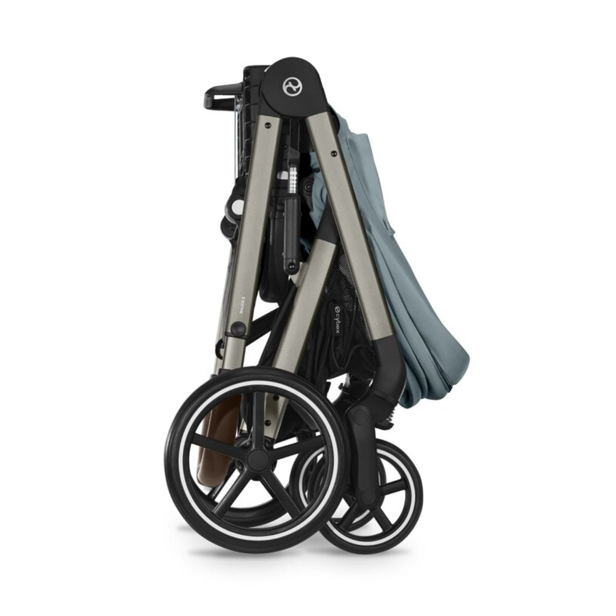 Cybex Balios S Lux Stroller - Taupe Frame / Stormy Blue on Luna Baby Store Miami