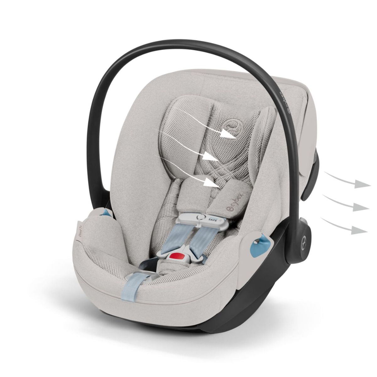 Cybex Cloud T Infant Car Seat w/ SensorSafe - City Grey on Luna Baby Store Miami