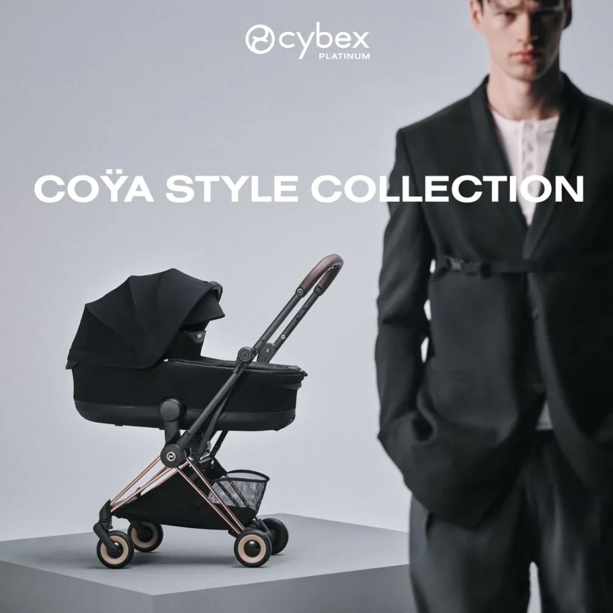 Cybex Coya Stroller (2026) - Style Collection - Rose Gold Frame / Sage Green Lux Seat