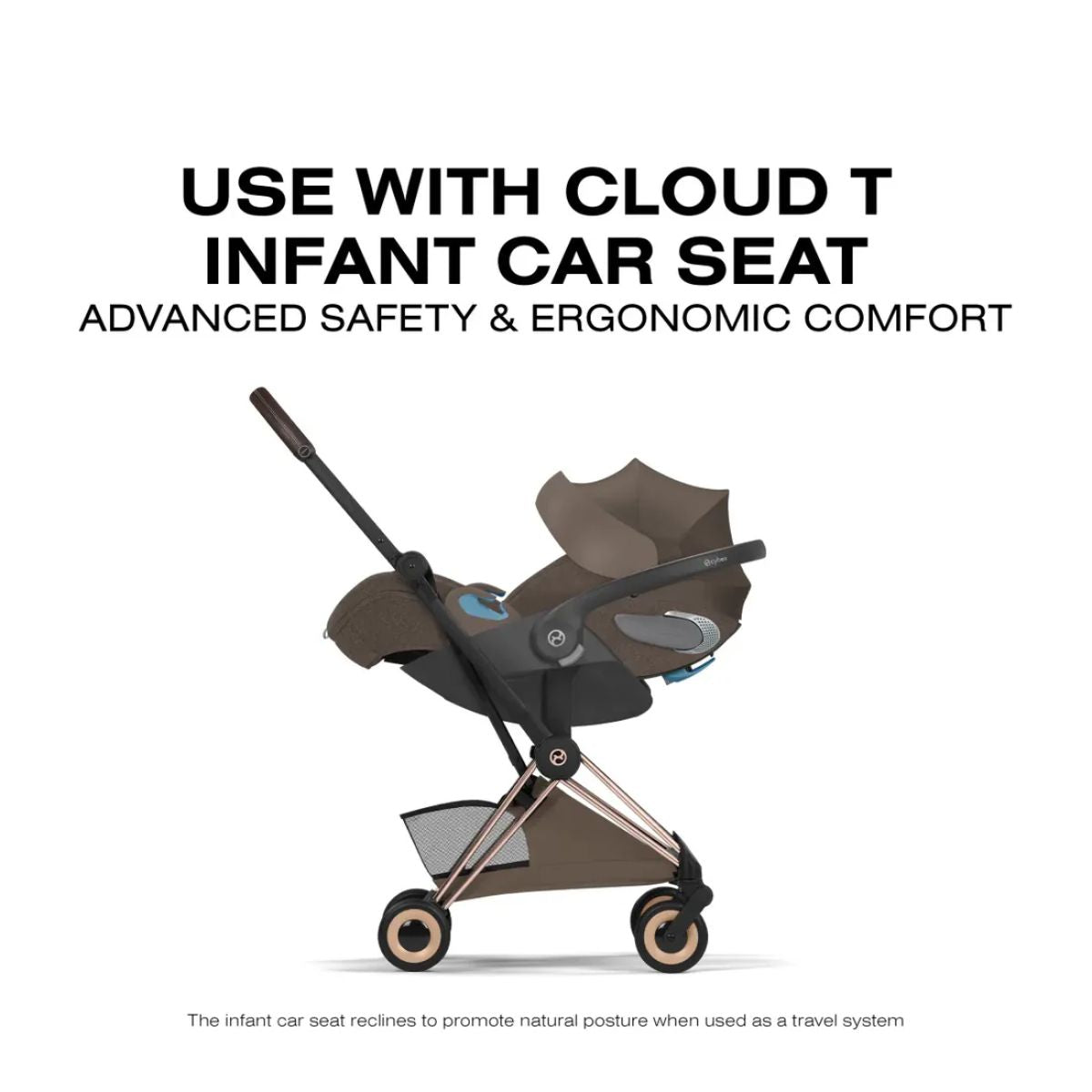 Cybex Coya Stroller (2026) - Style Collection - Rose Gold Frame / Coconut Brown Lux Seat