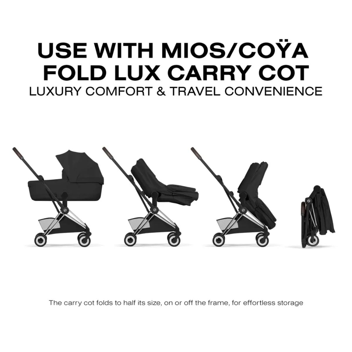 Cybex Coya Stroller (2026) - Style Collection - Chrome Frame / Sepia Black Lux Seat