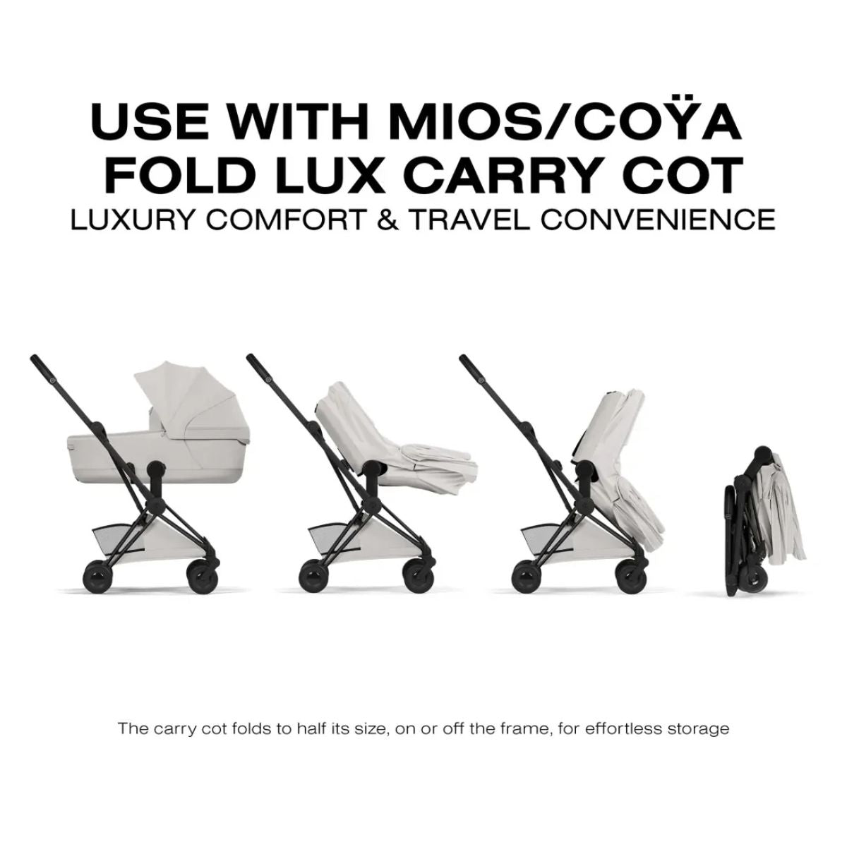 Cybex Coya Stroller (2026) - Style Collection - Matte Black Frame / City Grey Lux Seat