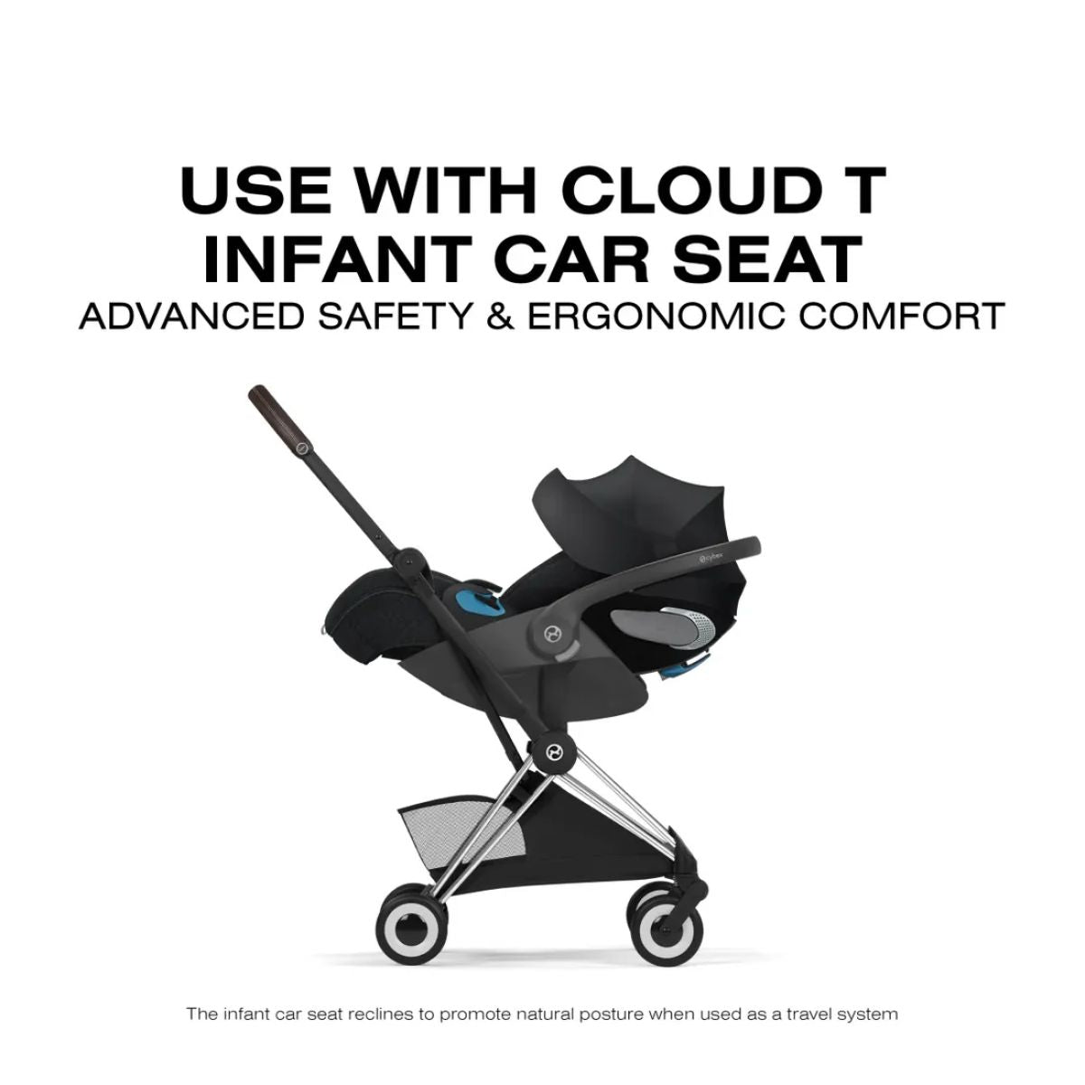 Cybex Coya Stroller (2026) - Style Collection - Chrome Frame / Sepia Black Lux Seat on Luna Baby Store Miami