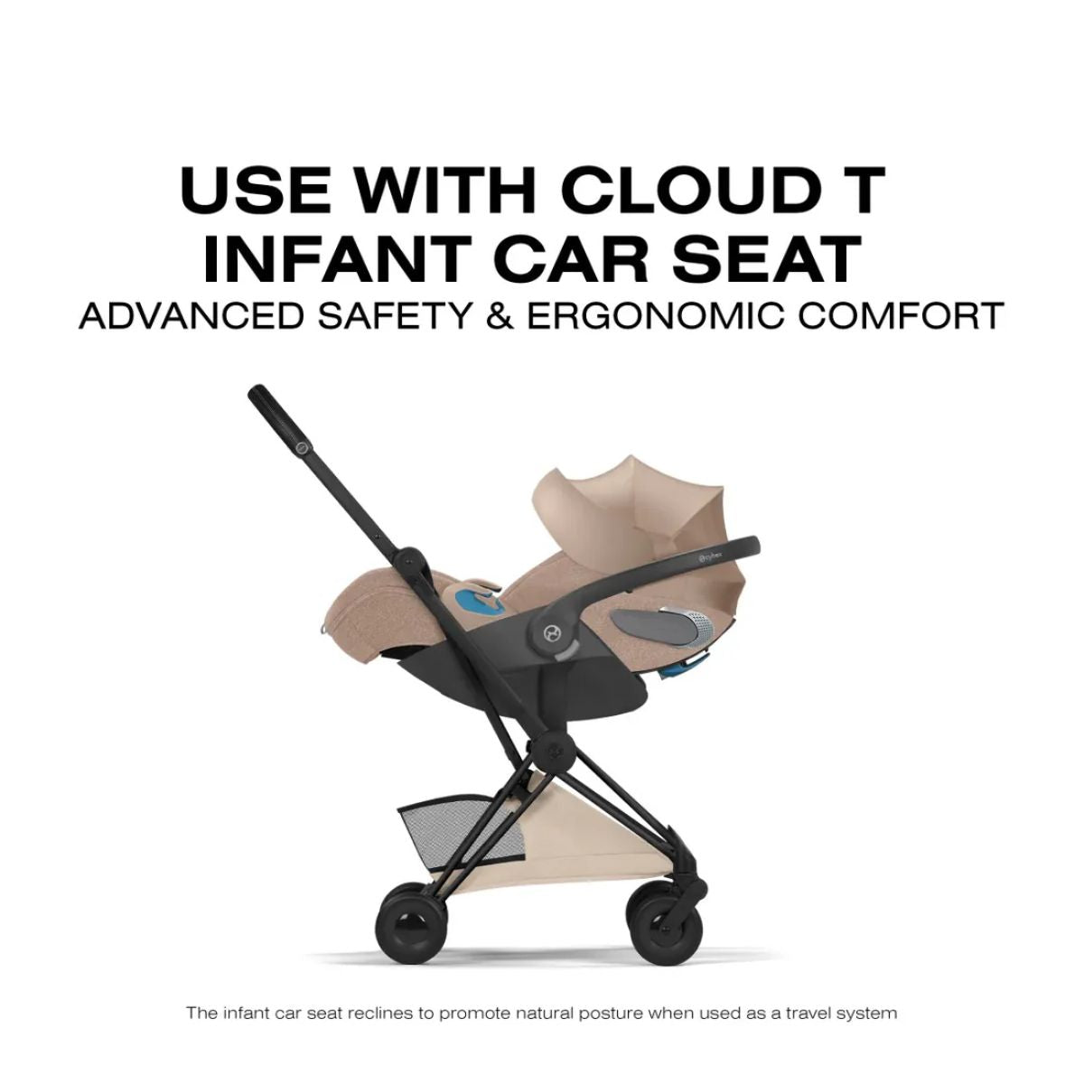 Cybex Coya Stroller (2026) - Style Collection - Matte Black Frame / Cozy Beige Lux Seat