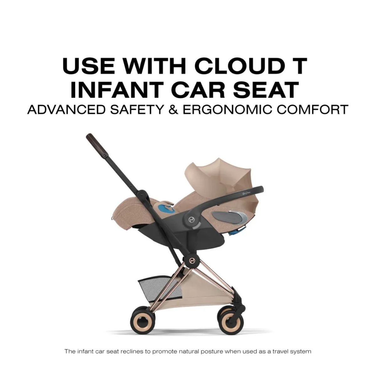 Cybex Coya Stroller (2026) - Style Collection - Rose Gold Frame / Cozy Beige Lux Seat