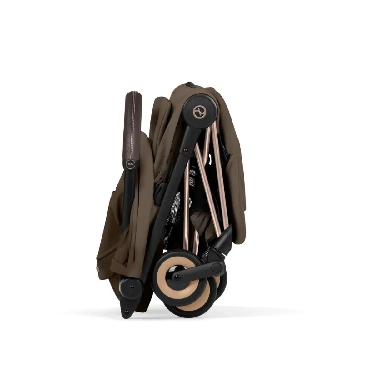 Cybex Coya Stroller (2026) - Style Collection - Rose Gold Frame / Coconut Brown Lux Seat on Luna Baby Store Miami