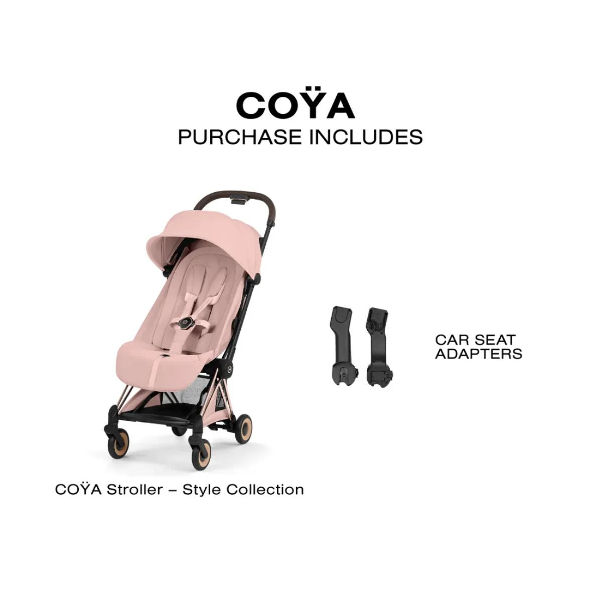 Cybex Coya Stroller (2026) - Style Collection - Rose Gold Frame / Peach Pink Lux Seat