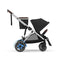 Cybex E - Gazelle S Stroller - Silver Frame/ Moon Black Seat on Luna Baby Store Miami