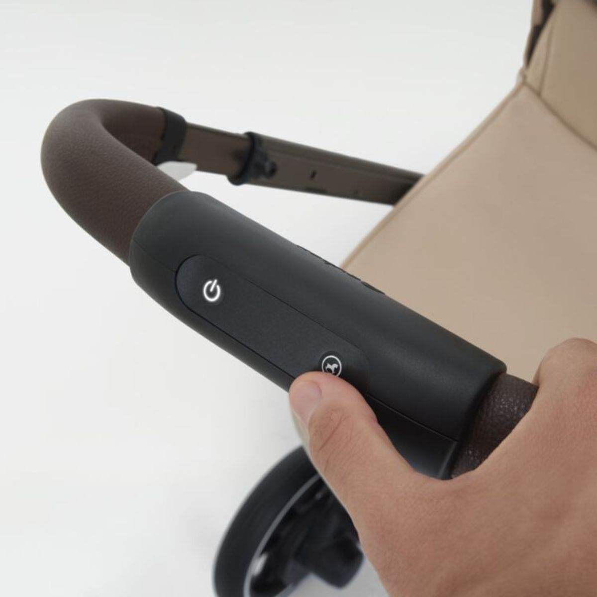 Cybex E - Gazelle S Stroller - Silver Frame/ Stone Grey Seat