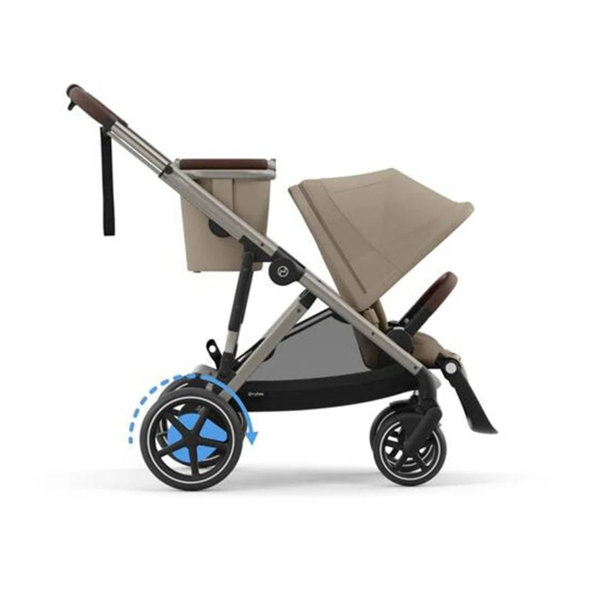 Cybex E - Gazelle S Stroller - Taupe Frame/ Almond Beige Seat