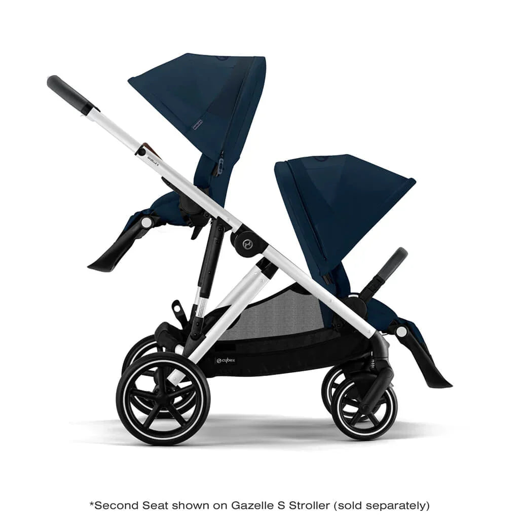Cybex Gazelle S 2 Second Seat - Ocean Blue/Bumper Black - Transforms Your Stroller for Two