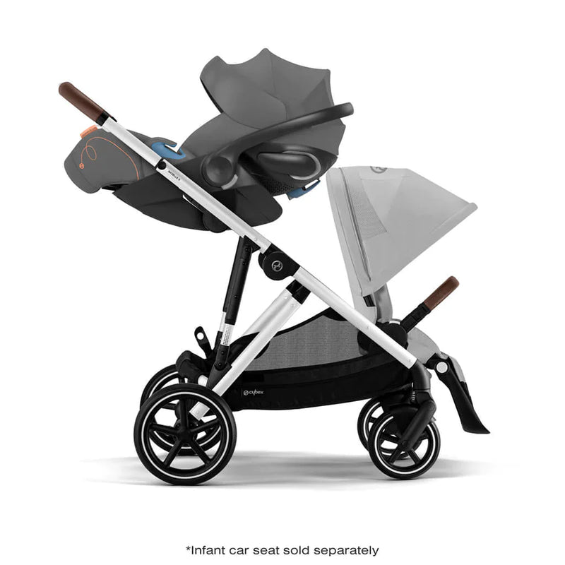 Cybex Gazelle S 2 Stroller - Silver Frame/Lava Grey Seat - Luna Baby Store Miami