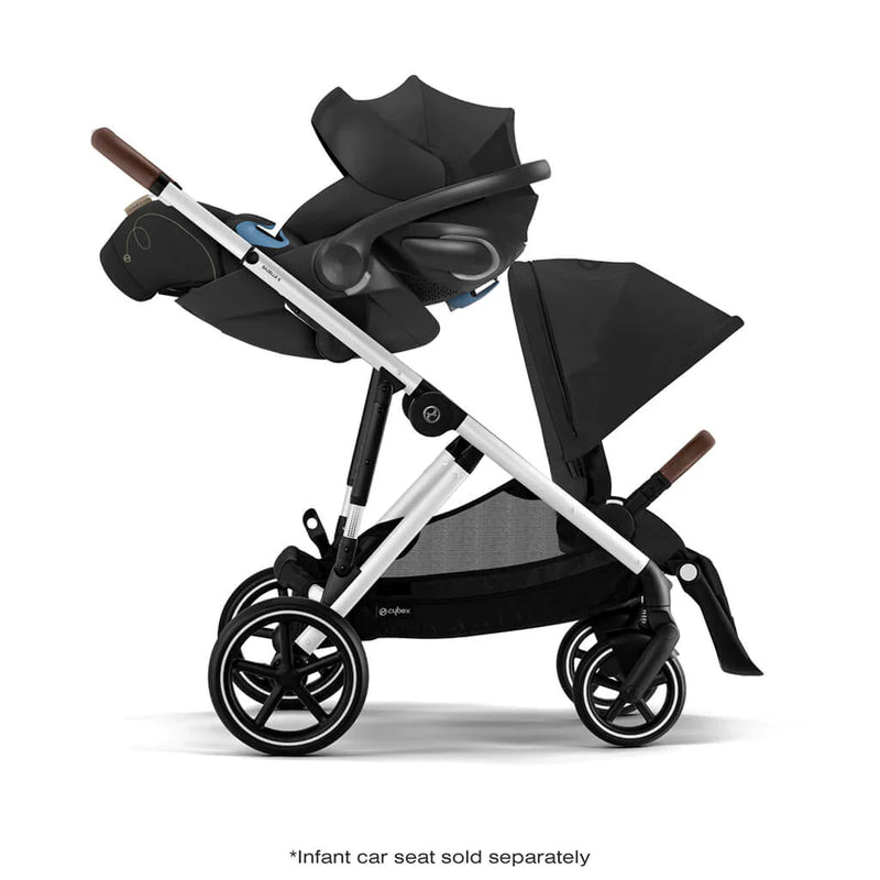 Cybex Gazelle S 2 Stroller - Silver Frame/Moon Black Seat