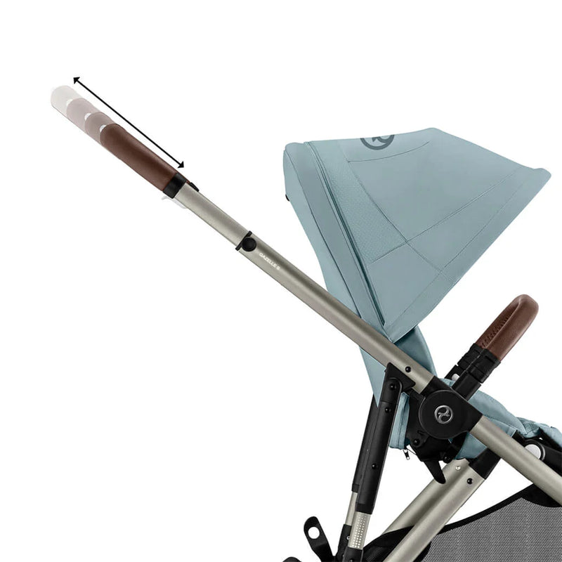 Cybex Gazelle S 2 Stroller - Taupe Frame/Sky Blue Seat