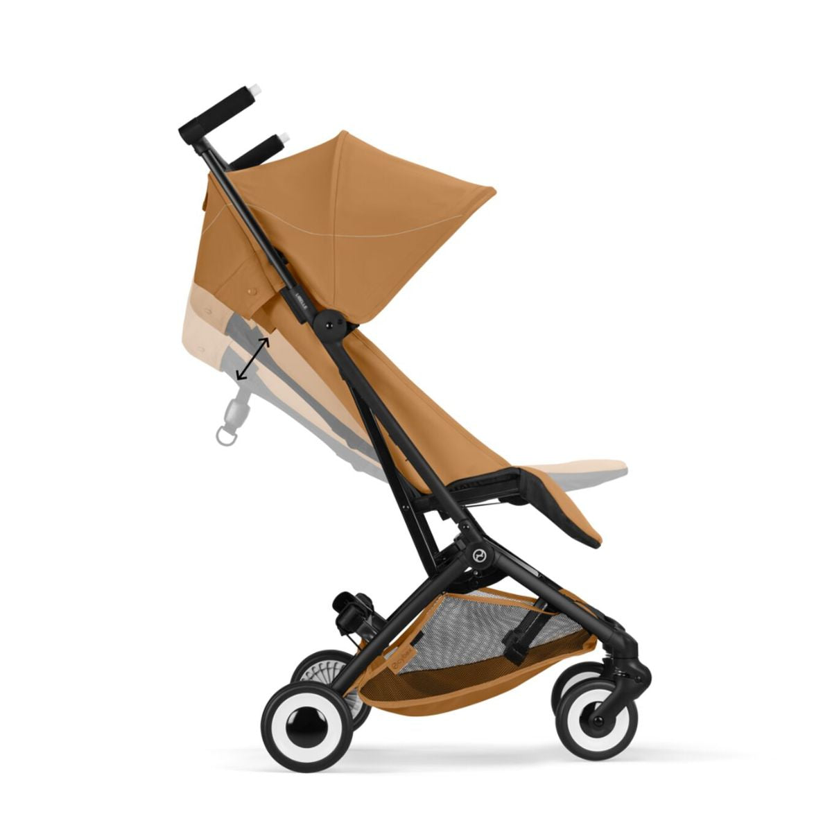 Cybex Libelle Ultra Compact Stroller - Black Frame/Cinnamon Yellow on Luna Baby Store Miami