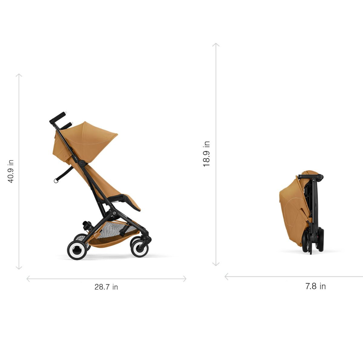 Cybex Libelle Ultra Compact Stroller - Black Frame/Magic Black