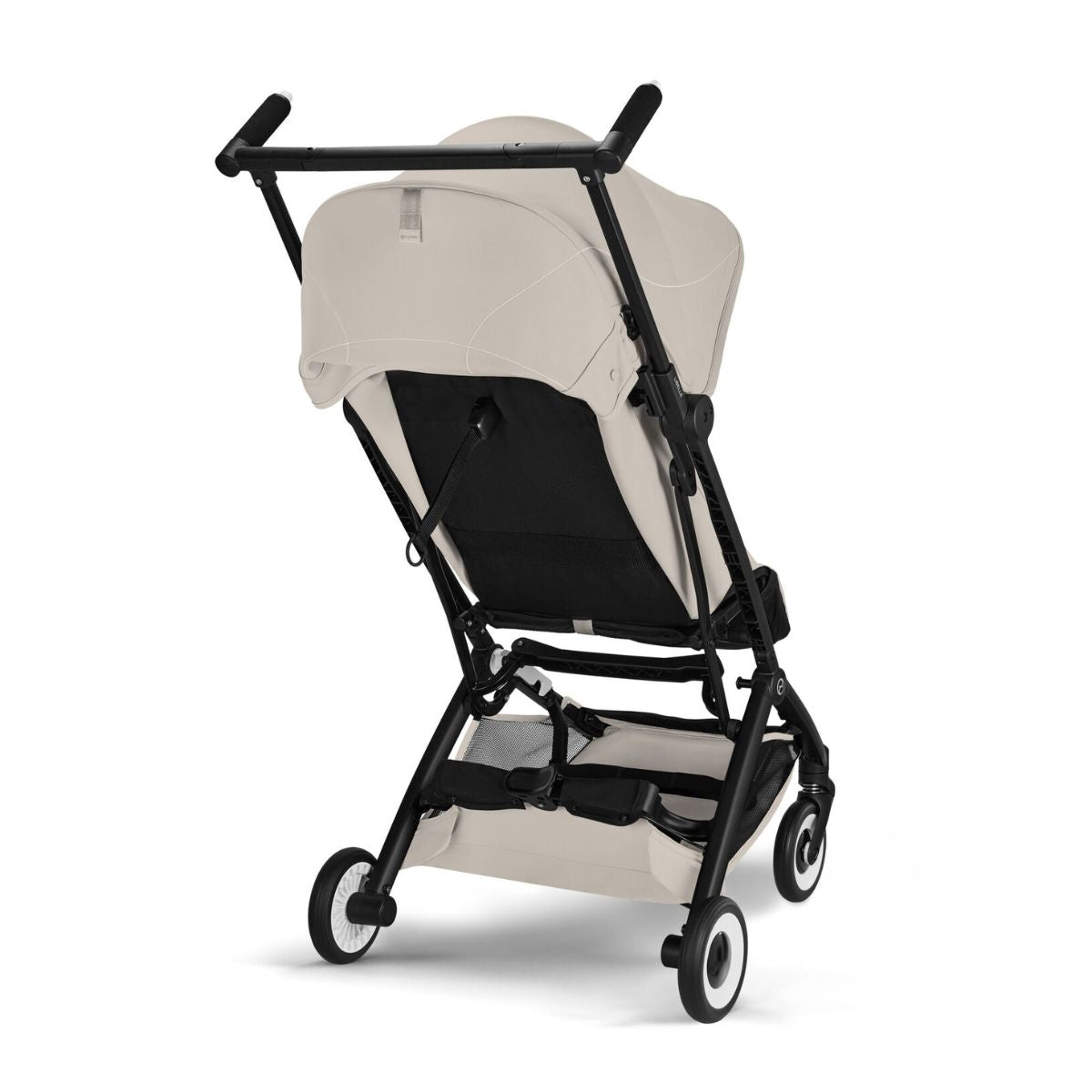 Cybex Libelle Ultra Compact Stroller - Black Frame/Dune Grey on Luna Baby Store Miami