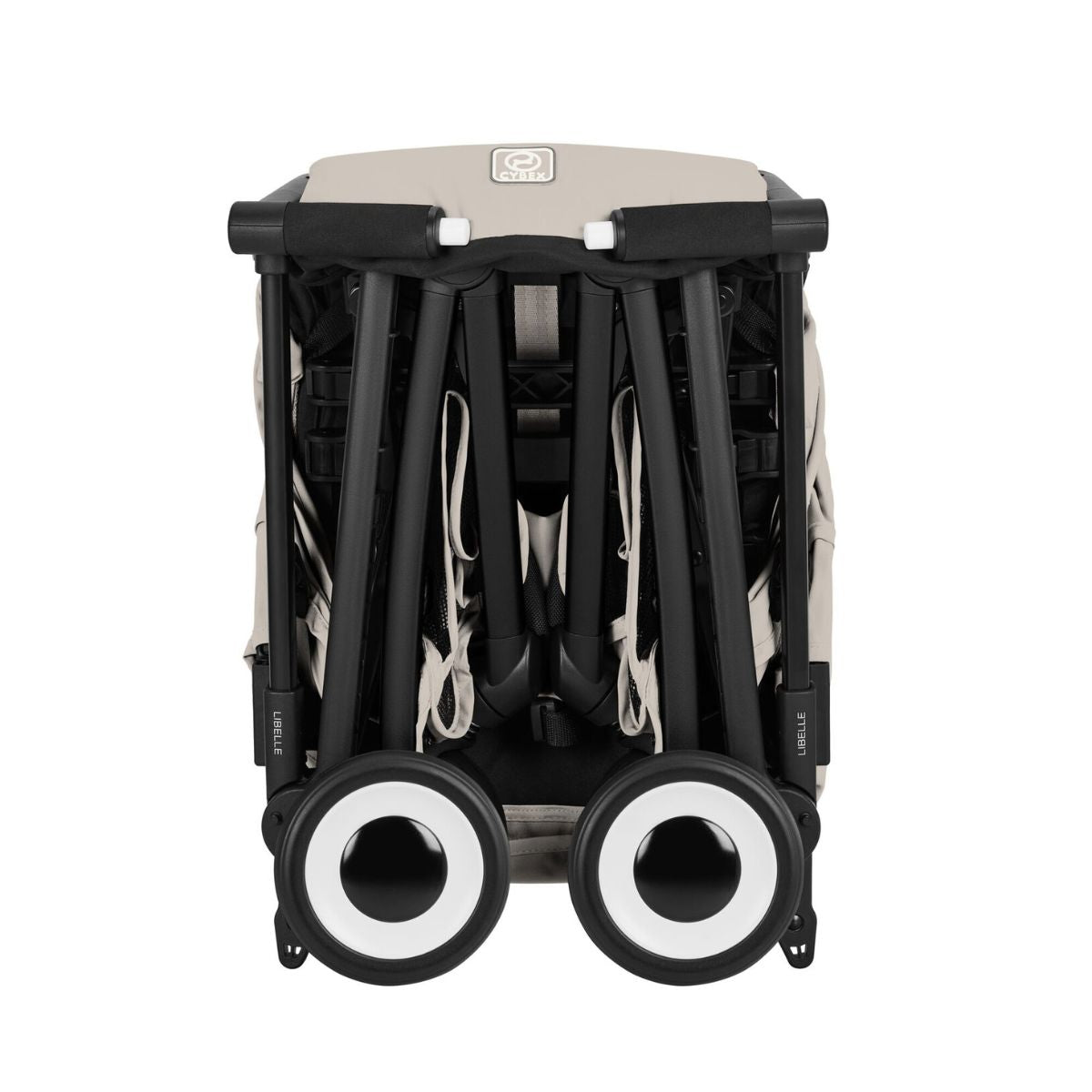 Cybex Libelle Ultra Compact Stroller - Black Frame/Dune Grey on Luna Baby Store Miami