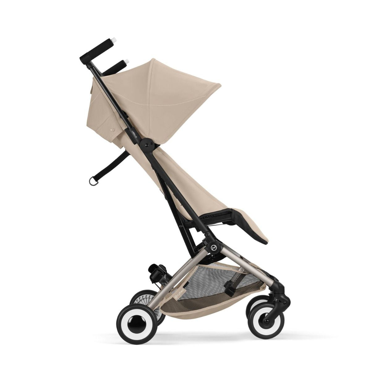 Cybex Libelle Ultra Compact Stroller - Taupe Frame/Almond Beige on Luna Baby Store Miami