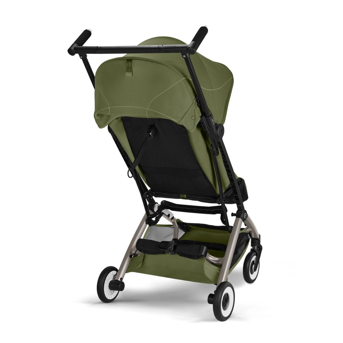 Cybex Libelle Ultra Compact Stroller - Taupe Frame/Moss Green on Luna Baby Store Miami