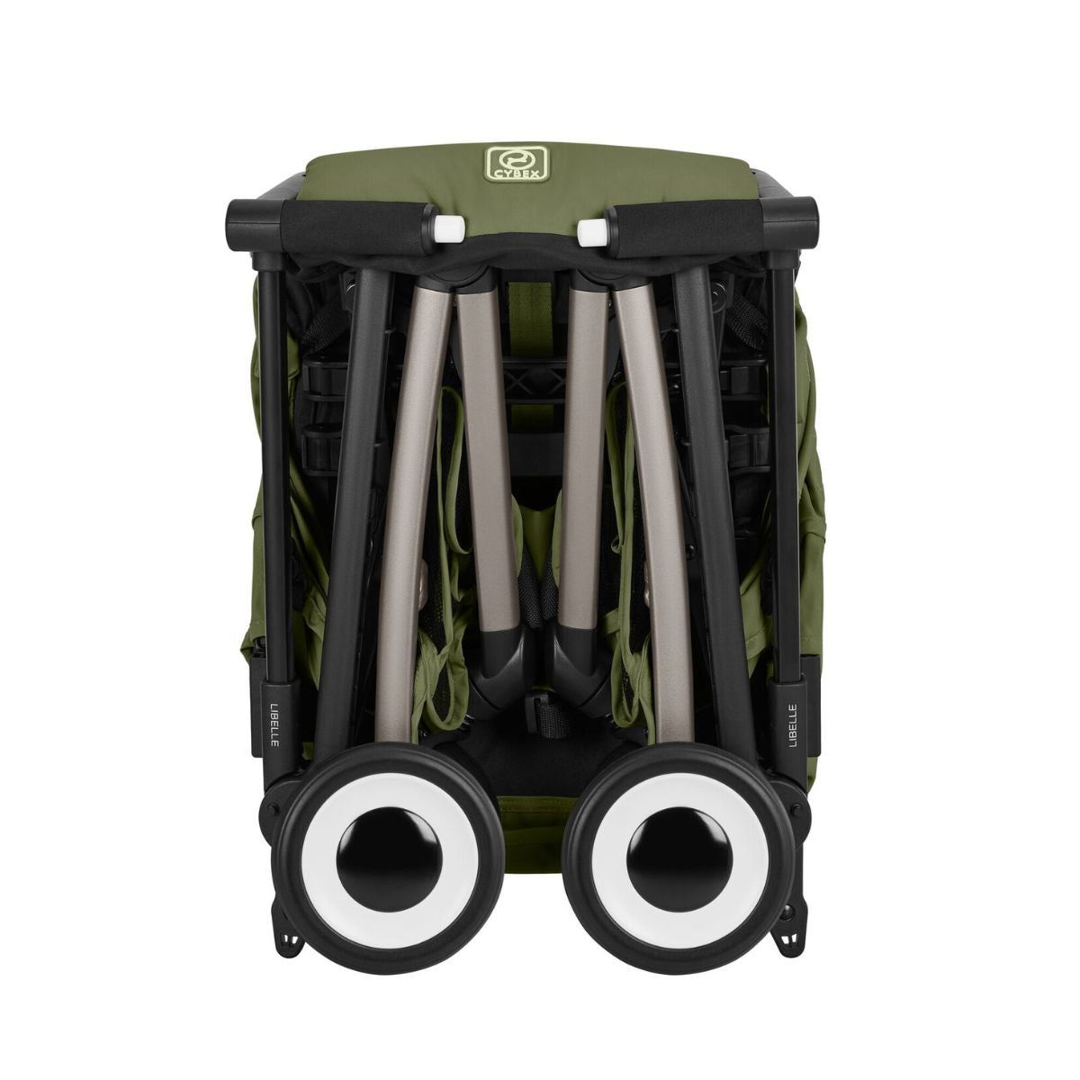 Cybex Libelle Ultra Compact Stroller - Taupe Frame/Moss Green on Luna Baby Store Miami