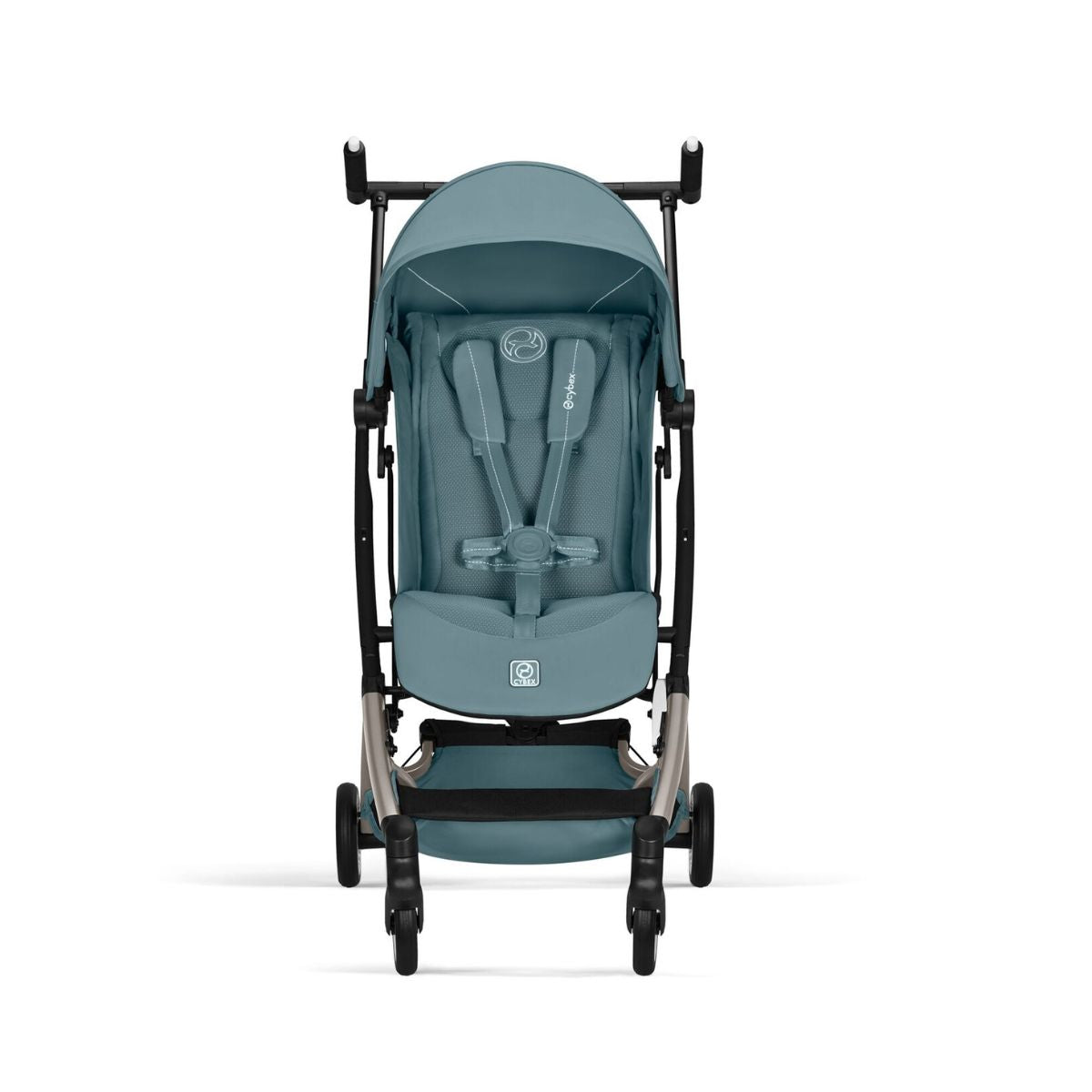 Cybex Libelle Ultra Compact Stroller - Taupe Frame/Stormy Blue on Luna Baby Store Miami