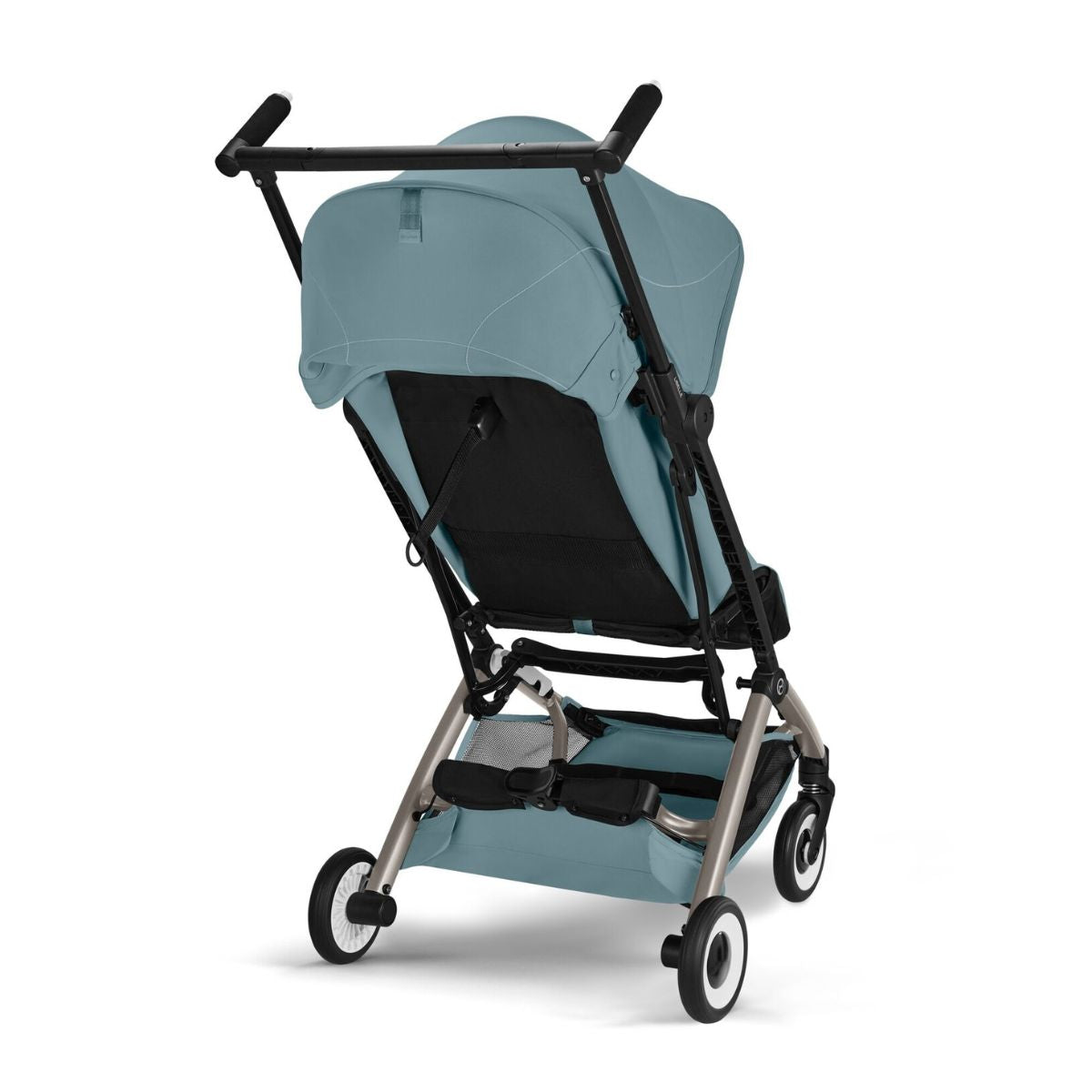 Cybex Libelle Ultra Compact Stroller - Taupe Frame/Stormy Blue on Luna Baby Store Miami