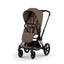 Cybex Priam Stroller Comfort Collection - Matte Black Frame / Coconut Brown Lux Seat on Luna Baby Store Miami