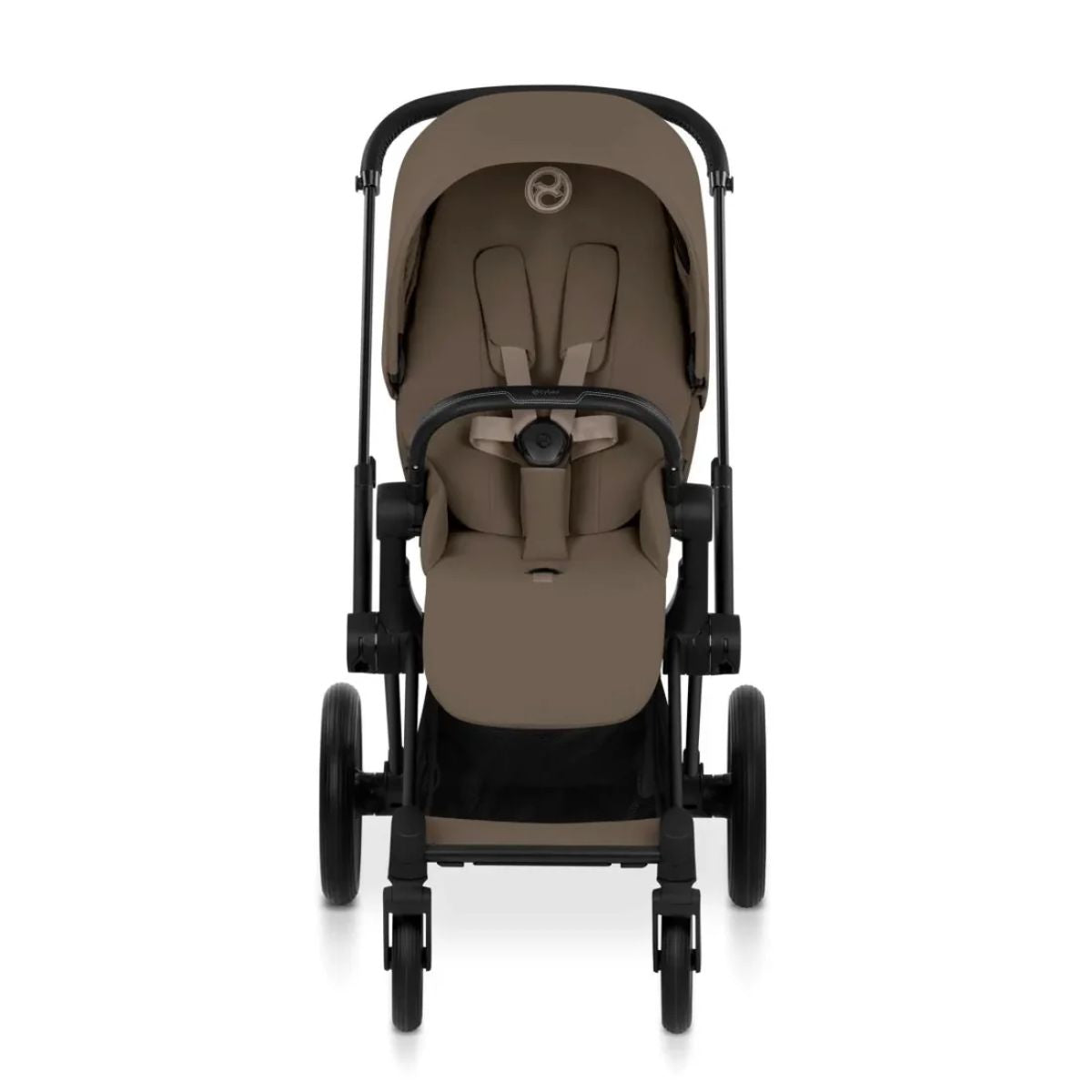 Cybex Priam Stroller Comfort Collection - Matte Black Frame / Coconut Brown Lux Seat