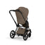 Cybex Priam Stroller Comfort Collection - Matte Black Frame / Coconut Brown Lux Seat on Luna Baby Store Miami