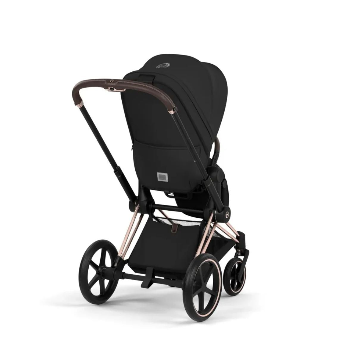 Cybex Priam Stroller (2026) - Rose Gold Frame / Sepia Black Lux Seat on Luna Baby Store Miami