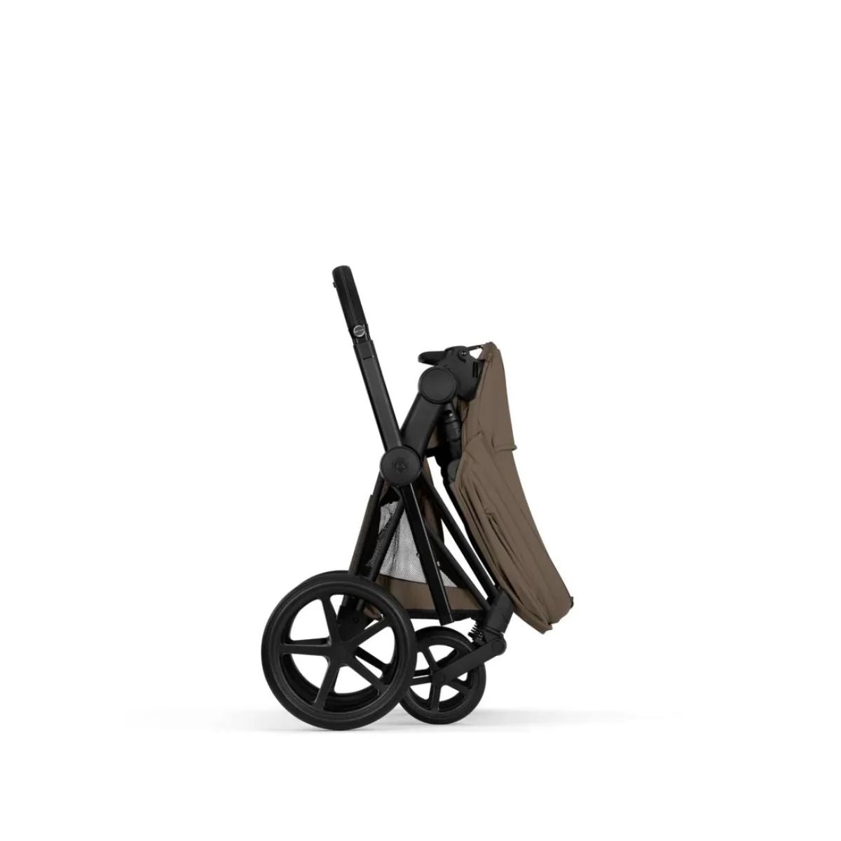 Cybex Priam Stroller Comfort Collection - Matte Black Frame / Coconut Brown Lux Seat