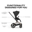 Cybex Priam Stroller (2026) - Rose Gold Frame / Sepia Black Lux Seat on Luna Baby Store Miami