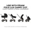 Cybex Priam Stroller Comfort Collection - Matte Black Frame / Coconut Brown Lux Seat on Luna Baby Store Miami