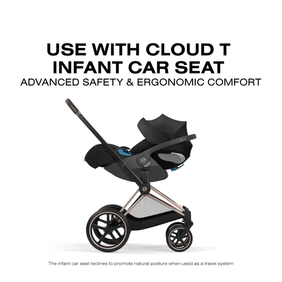 Cybex Priam Stroller Comfort Collection - Matte Black Frame / Coconut Brown Lux Seat on Luna Baby Store Miami