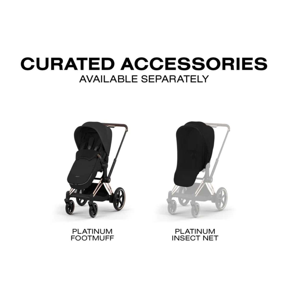 Cybex E-Priam 2 Stroller - Black Frame/Sepia Black Seat Pack