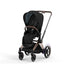Cybex E-Priam 2 Stroller - Rose Gold/Brown Frame and Sepia Black Seat Pack
