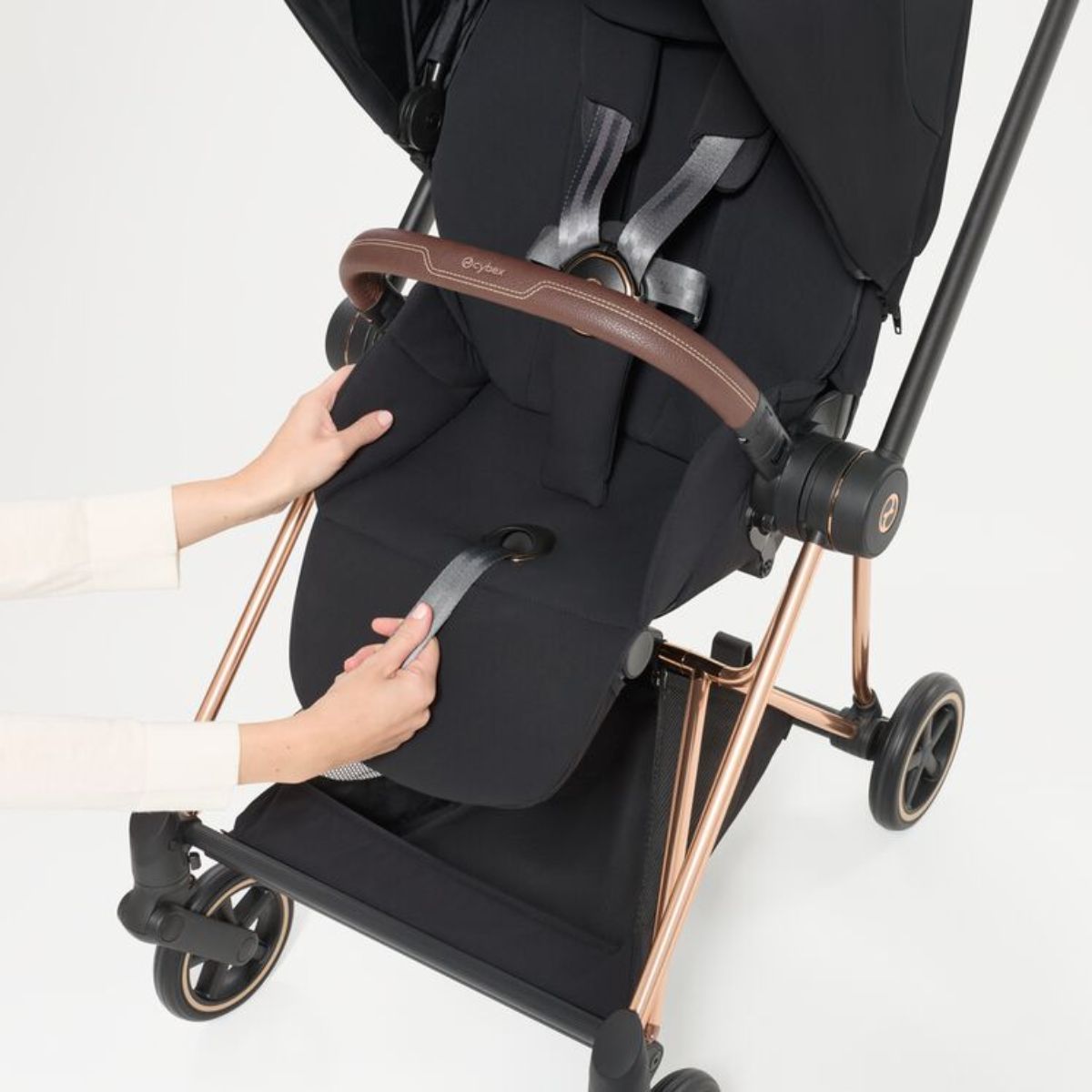 Cybex Mios Stroller - Rose Gold Frame/Sepia Black Lux Seat