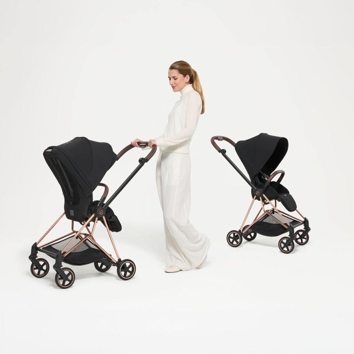 Cybex Mios Stroller - Rose Gold Frame/Sepia Black Lux Seat