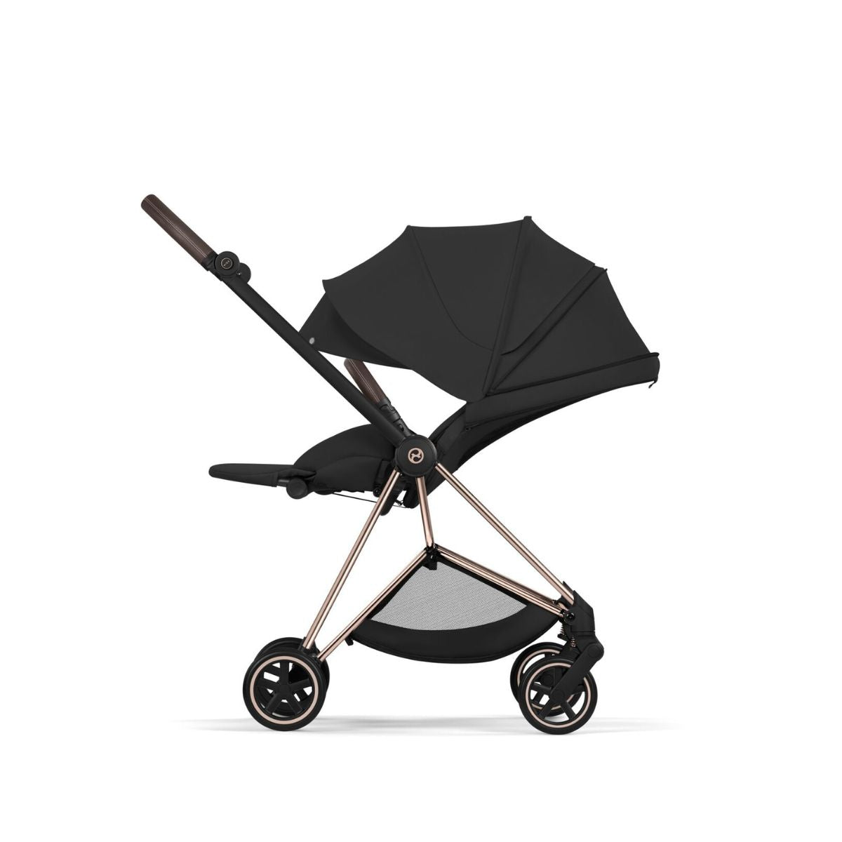 Cybex Mios Stroller - Rose Gold Frame/Sepia Black Lux Seat on Luna Baby Store Miami