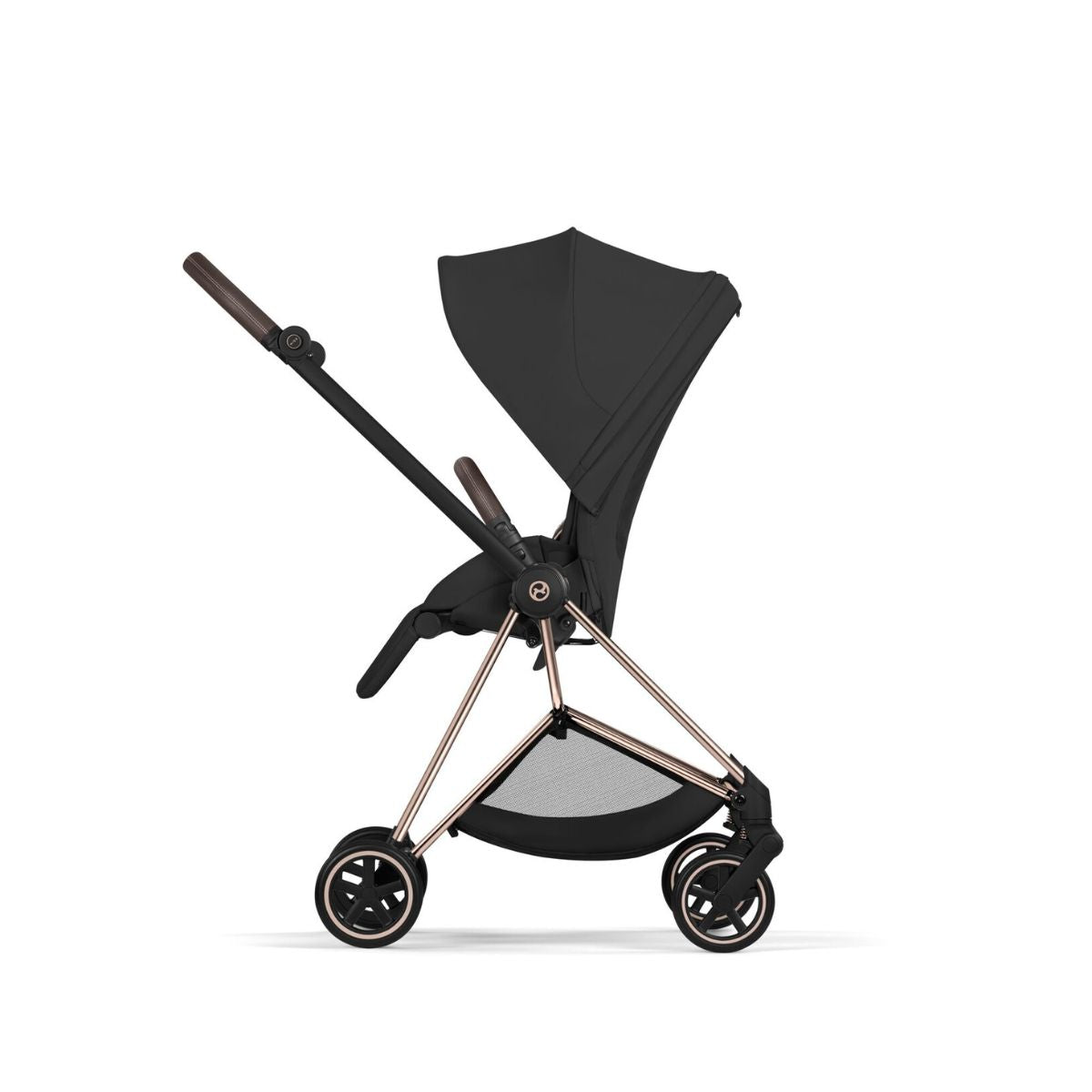 Cybex Mios Stroller - Rose Gold Frame/Sepia Black Lux Seat on Luna Baby Store Miami