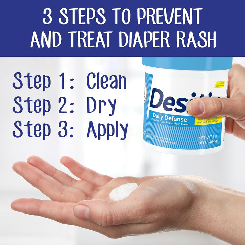 Desitin Daily Defense Baby Diaper Rash Cream Fragrance Free 16 Oz